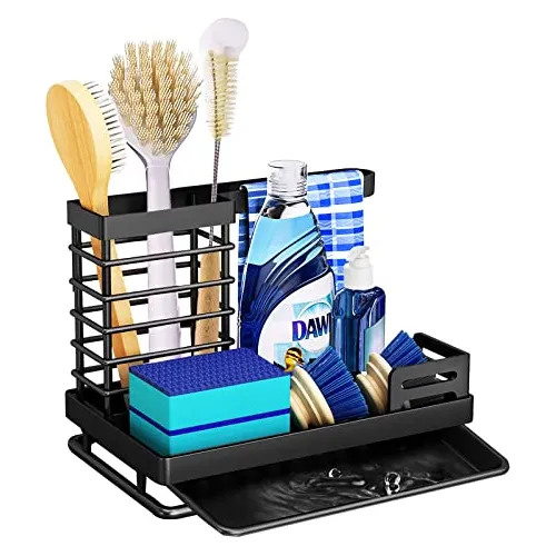 Organizador De Fregadero De Acero Inoxidable - Con Bandeja De Goteo