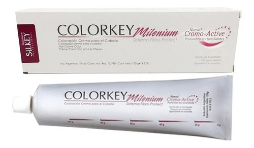  Silkey Colorkey Milenium Coloración Crema Profesional 120 G Tono 7.3 rubio mediano dorado