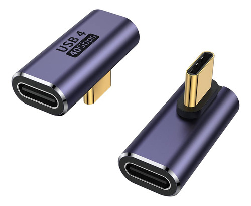 Auvipal Adaptador Usb C Macho De 90 Grados En Ngulo Recto A