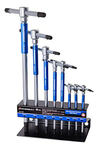Juego Llaves Allen Métricas T-handle Powerbuilt 8 Pc, 941645