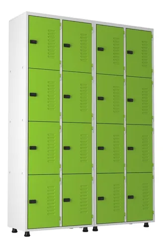 comprar Armário Roupeiro Aço 16 Portas Academia Guarda Volume Trinco