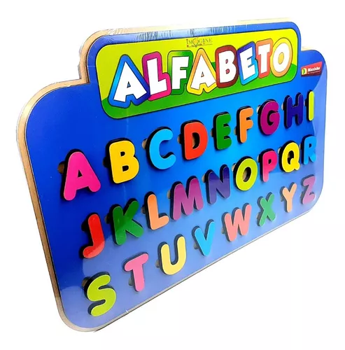 Brinquedo Jogo Pedagógico Educativo Divertido Colorido Aprendendo O Alfabeto  Letras 26 Peças Aprendizado Alfabeto Alfabetização