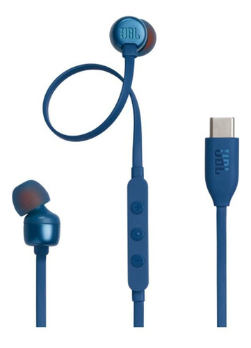 Fone De Ouvido Intraauricular Tune 310c Usbc Azul Jbl