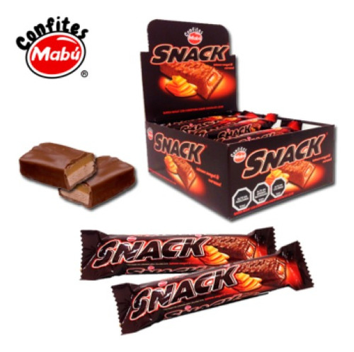 Snack Barra Nougat Con Cobertura De Chocolate 24 Unids