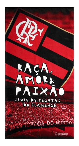 Toalha Flamengo Oficial Veludo Banho 70x140 Bouton