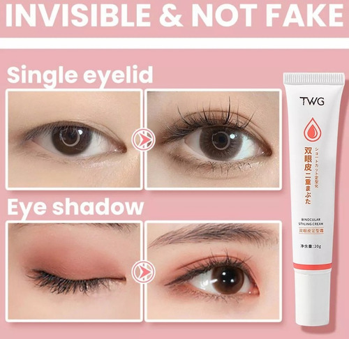 X2 Uds Crema Adhesiva Transparente Modela Párpados Caídos