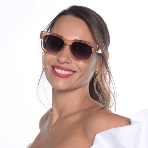 Imagen 2 de 10 de Anteojos Sol Infinit By Pampita Platón Tostado Lente Degradé