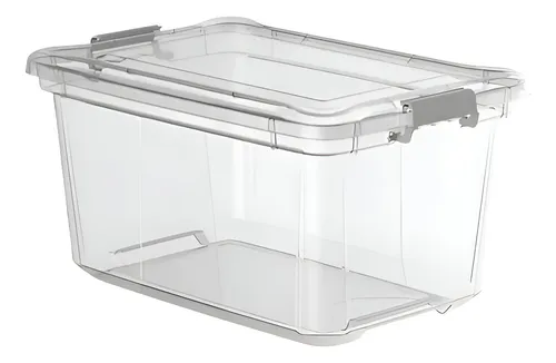 Caixa Organizadora Multiuso 50l Resistente Empilhável Trava
