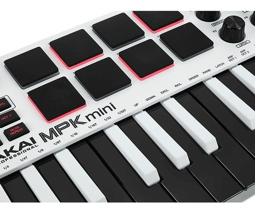 Imagen 4 de 4 de Akai Professional Mpk Mini Mk3 Blanco - Controlador Midi