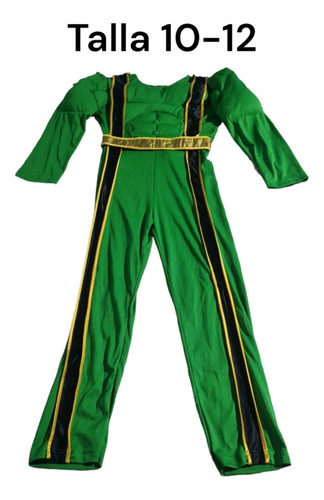 Disfraz Power Ranger Mistico Verde Talla 10-12 Usado B/estad
