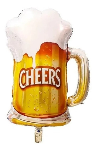  Globos      Metalizado Mini Cerveza Cheers 38 Cm  X 2 Unid,