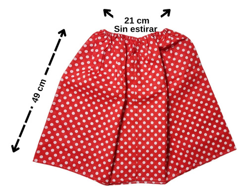 Disfraz Patrio Nena Pollera Negrita Rojo Lunares Rojo 1