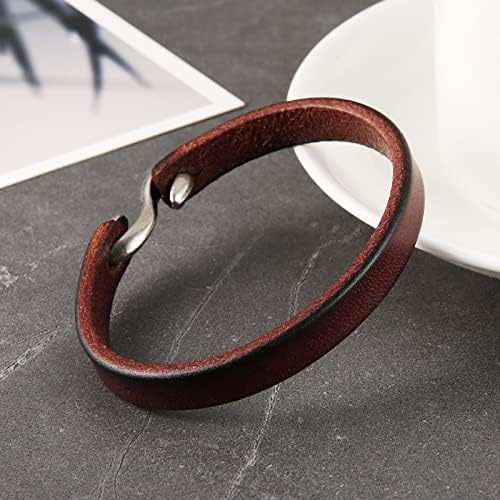 Pulsera De Cuero Hzman Hecha A Mano, Estilo Steampunk Switch