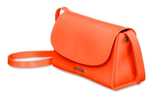 Imagem 2 de 3 de Bolsa transversal Petite Jolie Alicia PJ10087 design liso de j-lástic neon orange com alça de ombro neon orange