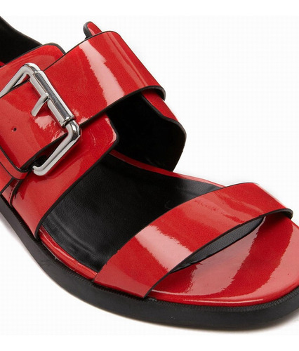 Sandalias Cuero Rojo New Look  N° 38