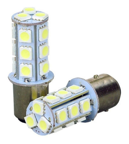 Par Lampada Ré 18 Led Smd Luz Tuning 1156 P21w Efeito Xenon