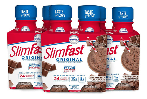 Slimfast - Batido De Reemplazo De Comidas, Chocolate Cremoso