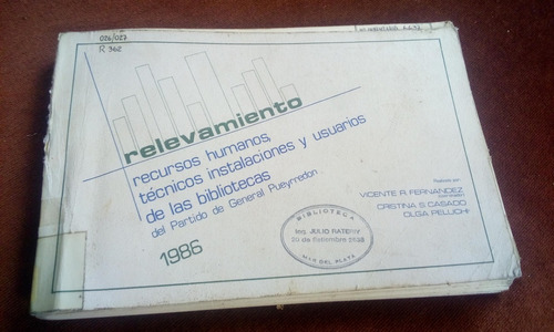 Relevamiento Recursos Humanos Bibliotecas - Fernandez 1986