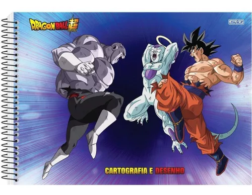 Caderno Desenho Dragon Ball Capa Dura Grande 60 Folhas