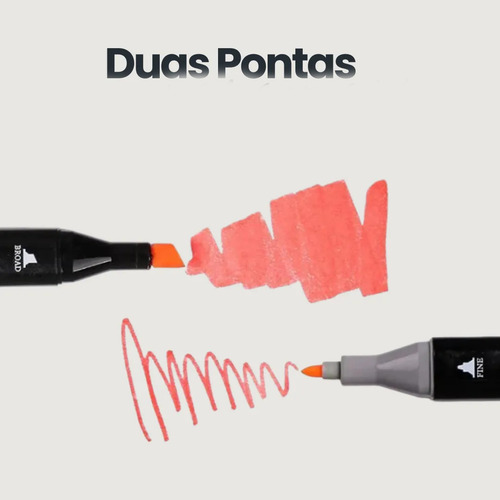 Marcadores De Ponta Dupla 80 Cores