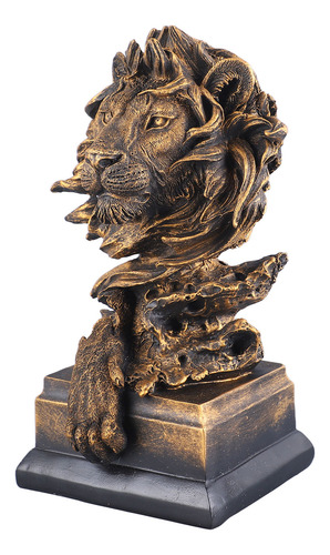 Figura De León De Resina, Innovadora, Vintage, Exquisita Par