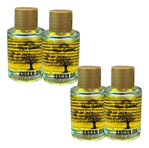 Oleo Argan Autentico Ouro Marroquino 7ml Max Golden Kit 4un