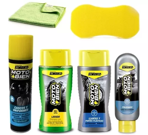 Kit 3 Productos Simoniz Limpieza Motos Y Cascos