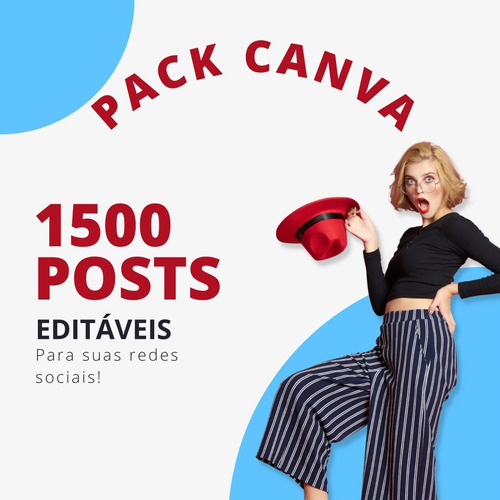 Imagem 1 de 2 de Super Pack Canva + De 1500 Posts Editáveis Para Suas Redes.