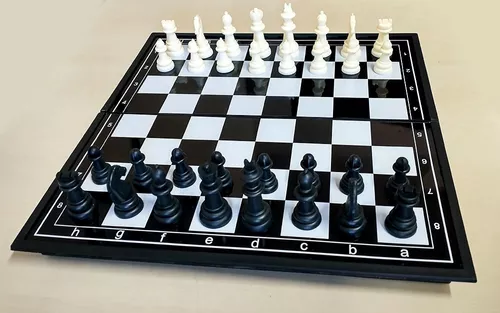 Jogo De Xadrez Tabuleiro Portátil Magnético Chess Grande