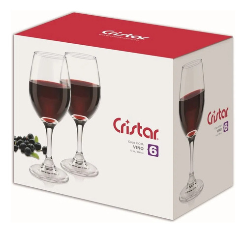 Set De 6 Copas De Vino Rioja Cristal