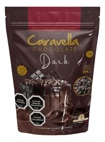 Cobertura Chocolate Caravella 1kg Dark Negro