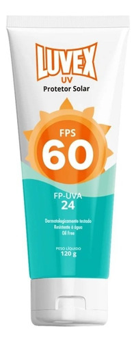 Luvex protetor solar em creme fps60 120mL