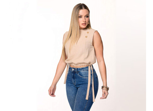 Blusa De Mujer Elegante Lindo Diseño En Cintura Moda Actual