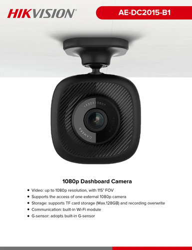 Dashcam Hikvision Aedc2015-b1 Gran Angular Sensor G Jwk