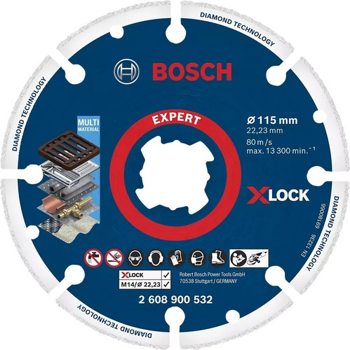 Disco Diamantado X-lock Bosch Expert Para Metal 115mm 532
