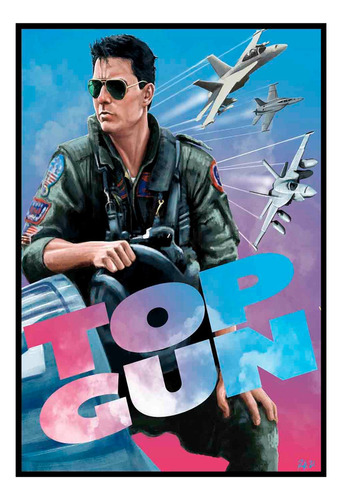 Cuadro Premium Poster 33x48cm Top Gun Lider Aereo