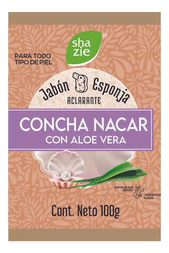 Jabón Esponja Concha Nácar + Áloe Vera 100 Gr