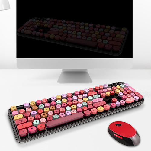 Teclado De 104 Teclas Sweet Mouse Combo Mixed Color 2.4g