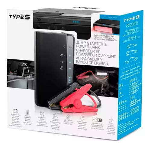 Arrancador Portátil Para Automovil - Linterna Y Powerbank