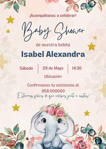 Tarjetas Personalizadas  Baby Shower Niña / Niño 20 Unids 