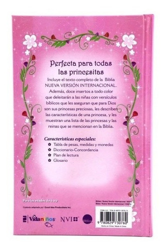 Imagen 4 de 10 de Biblia Princesa Para Niñas (6 A 9 Años) Nvi Tapa Dura Rosa