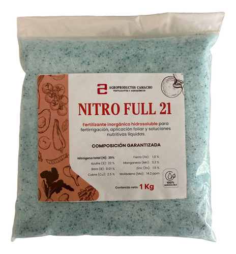 Fertilizante Para Césped 1 Kg Hidroponia, Jardín Y Frutales