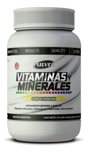 Multi Vitaminas Pulver. Minerales. Ginseng. Fuerza. Sin Tac