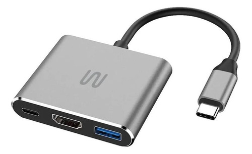 Adaptador Usb-c 3 Em 1 Ac446, Hdmi E Usb 3.0, Power Delivery