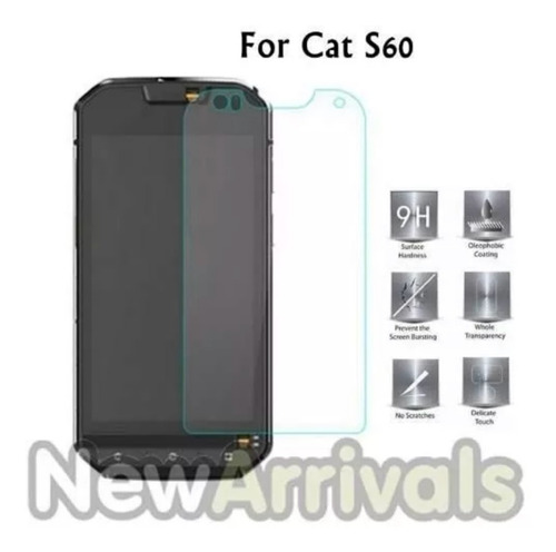 Imagen 2 de 4 de Vidrio Templado Cat S60 S 60 Unicos Slim 9h Anitihuellas Hd