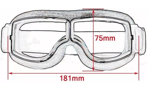 Óculos Moto Capacete Aberto Aviador Café Racer Espelhado