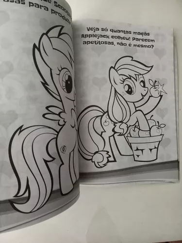 Livro Para Colorir Meu Pequeno Ponei 68pgs E Lápis De Cor 6 Cores