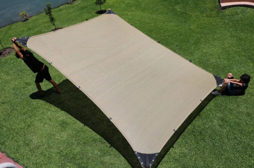 Malla Sombra 10m X 14m Reforzada 90% Inmatmex