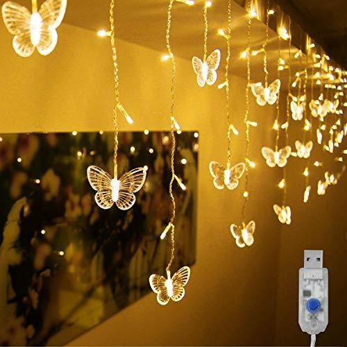 Luces De Cortina 48 Led Usb Powered 8 Modos Impermeable...