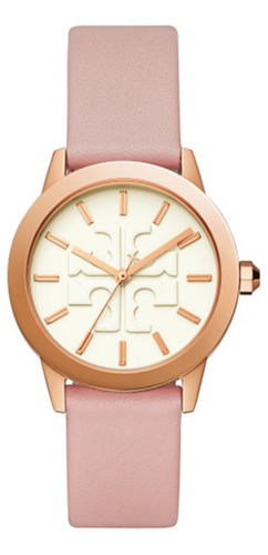 Reloj Tory Burch Gigi Cuero Rosa Tbw2009 Mujer